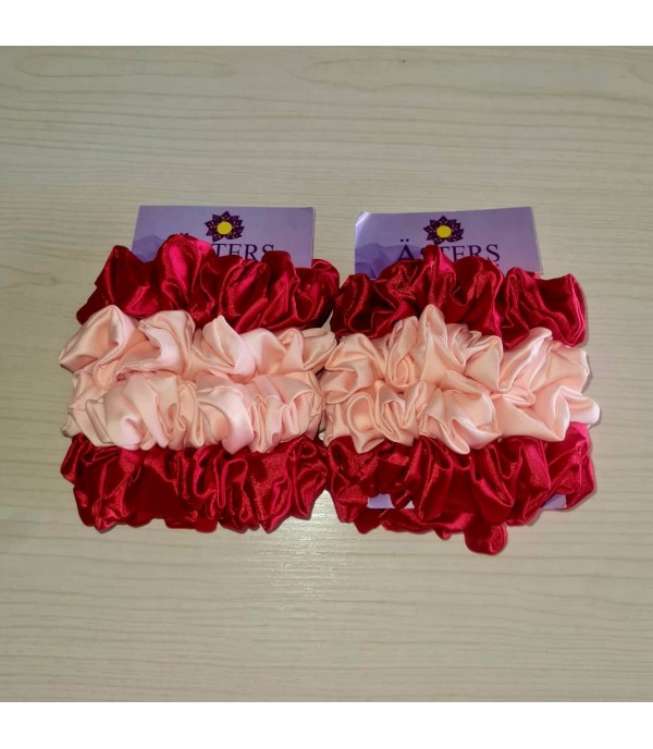 Asters Satin Scrunchie (Pack of 4)