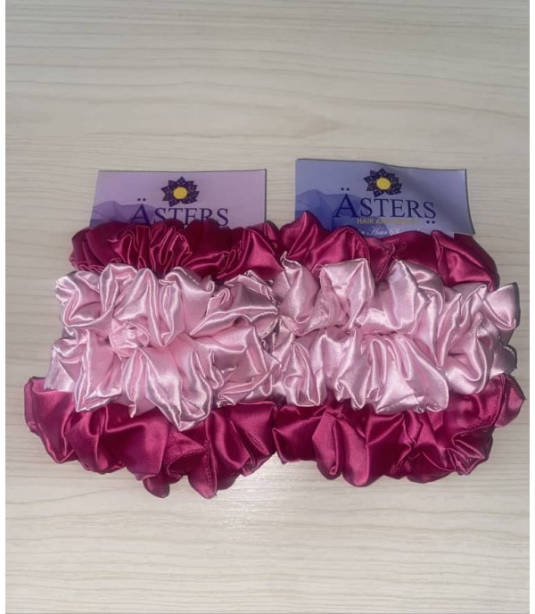 Asters Satin Scrunchie (Pack of 4)