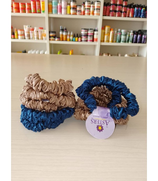Asters Skinny Satin Scrunchie Pack