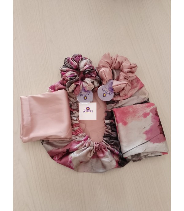 Asters Satin Hair Accesories Bundle