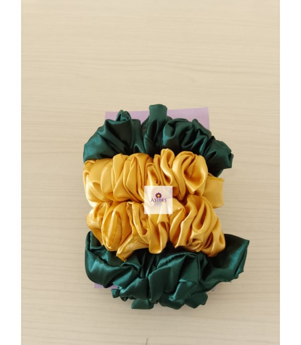 Asters Satin Scrunchie (Pack of 4)