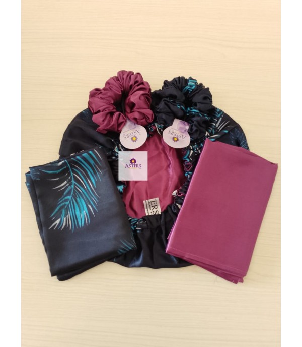 Asters Satin Hair Accesories Bundle