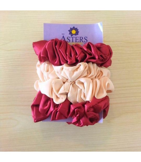 Asters Satin Scrunchie (Pack of 4)