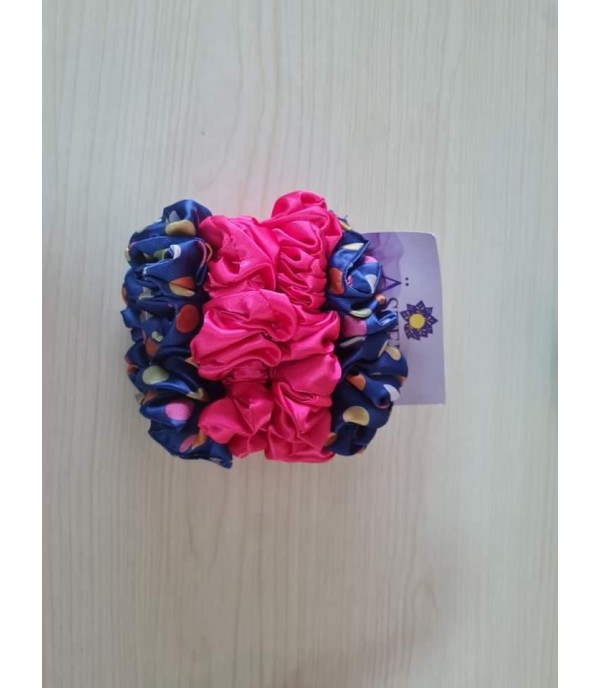 Asters Satin Scrunchie (Pack of 4)